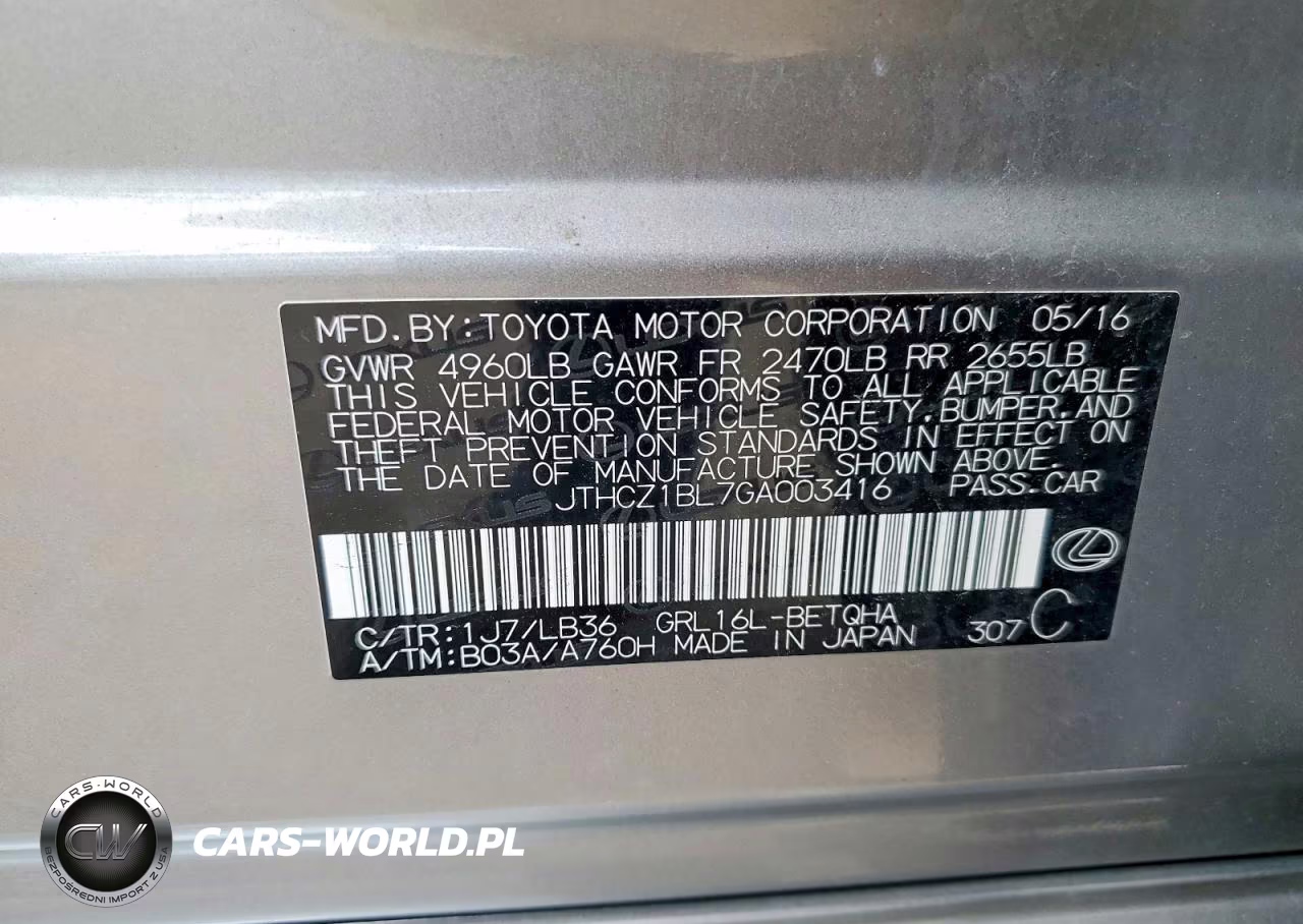 2016 Lexus Gs 350 VIN:JTHCZ1BL7GA003416 - 12