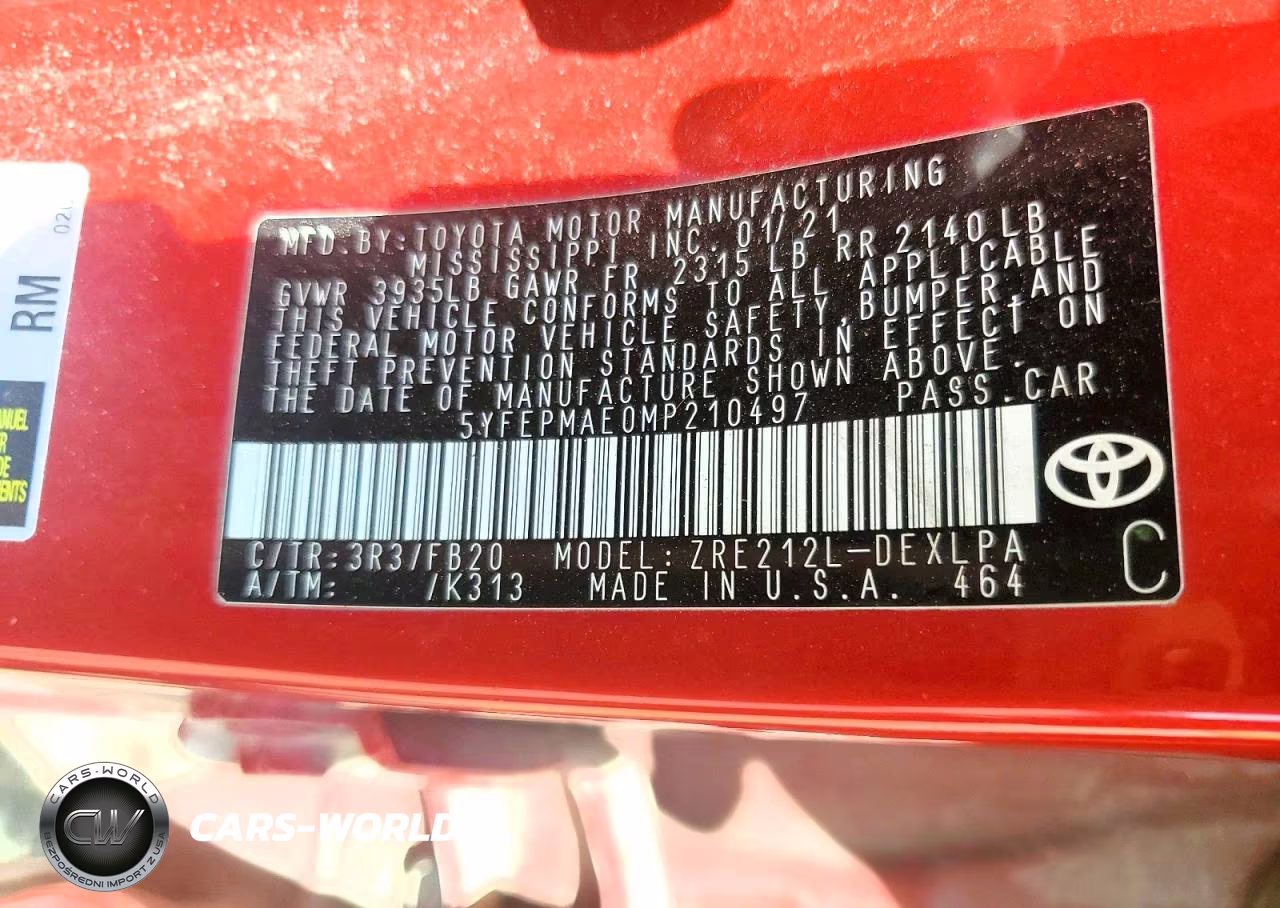 2021 Toyota Corolla Le VIN:5YFEPMAE0MP210497 - 13