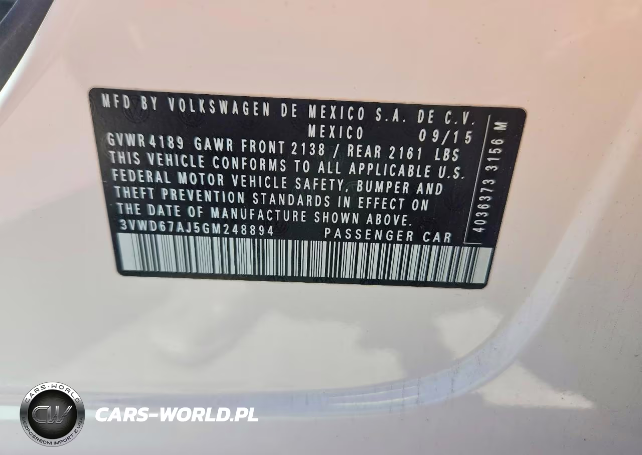 2016 Volkswagen Jetta Se VIN:3VWD67AJ5GM248894 - 12