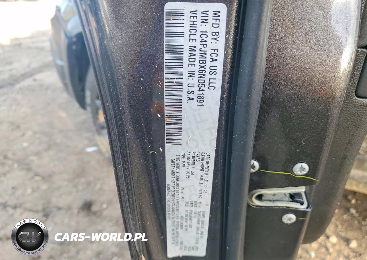 2022 Jeep Cherokee Trailhawk VIN:1C4PJMBX6ND541891 - 12