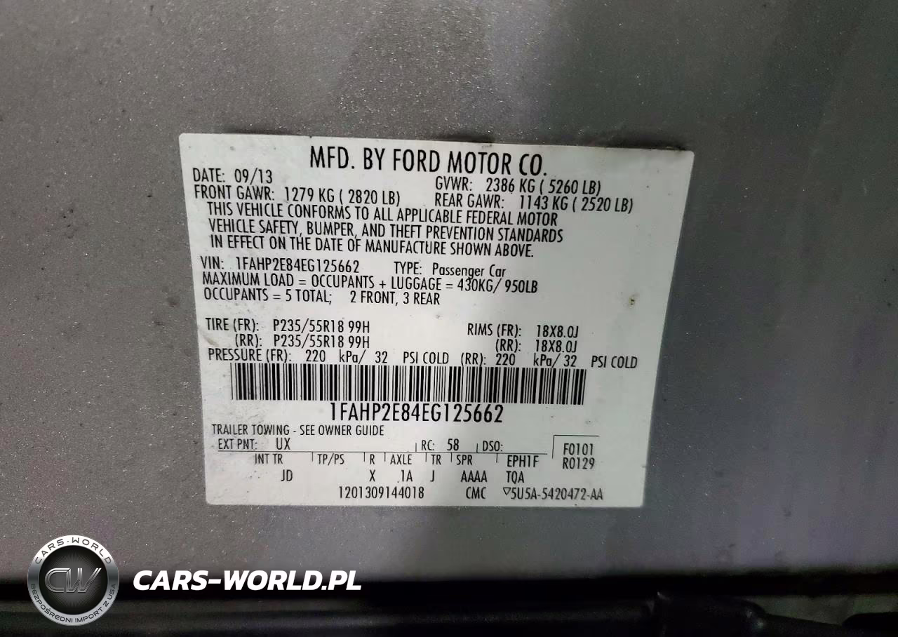 2014 Ford Taurus Sel VIN:1FAHP2E84EG125662 - 12