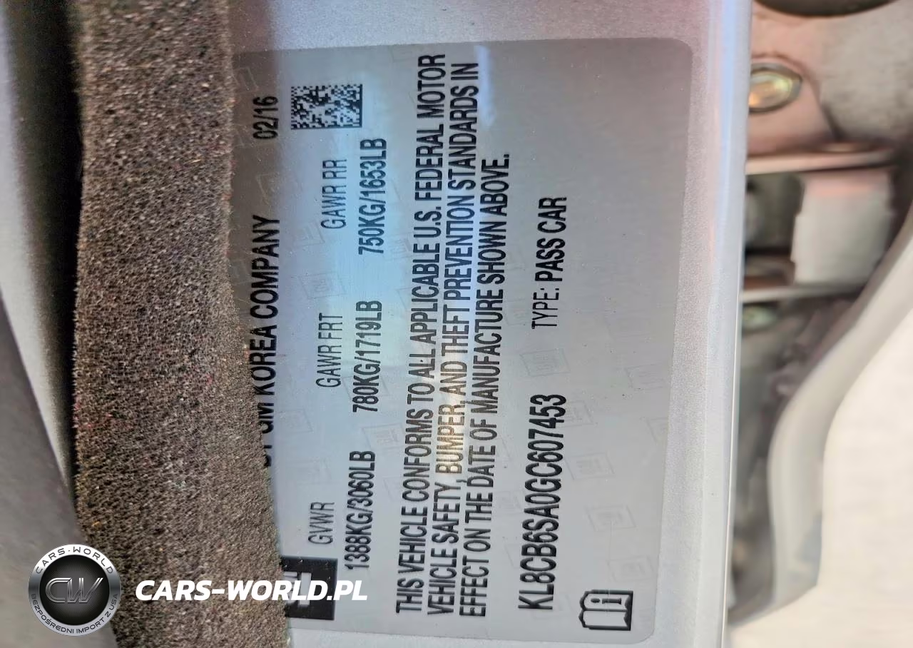 2016 Chevrolet Spark Ls VIN:KL8CB6SA0GC607453 - 12