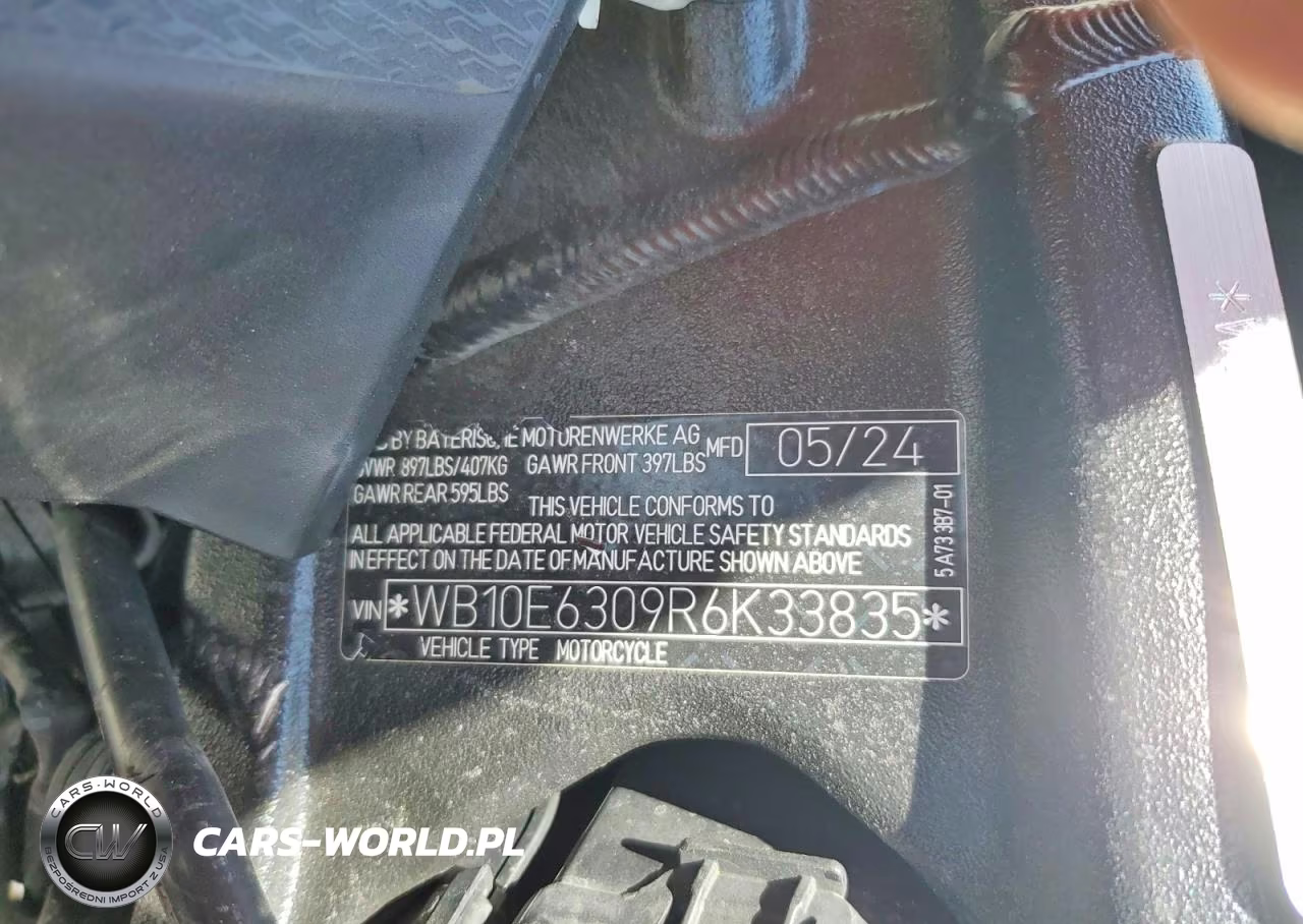 2024 BMW S 1000 Rr VIN:WB10E6309R6K33835 - 8