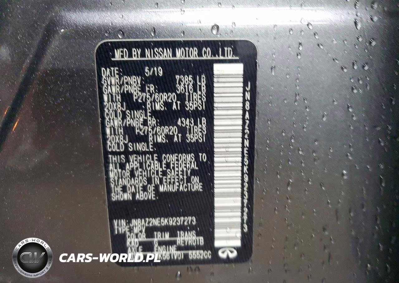 2019 Infiniti Qx80 Luxe VIN:JN8AZ2NE5K9237273 - 12