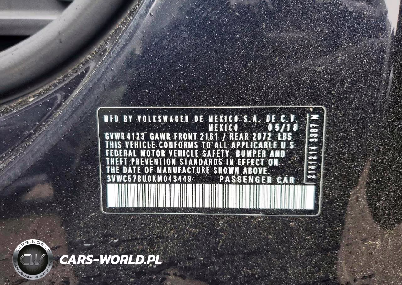 2019 Volkswagen Jetta S VIN:3VWC57BU0KM043449 - 12