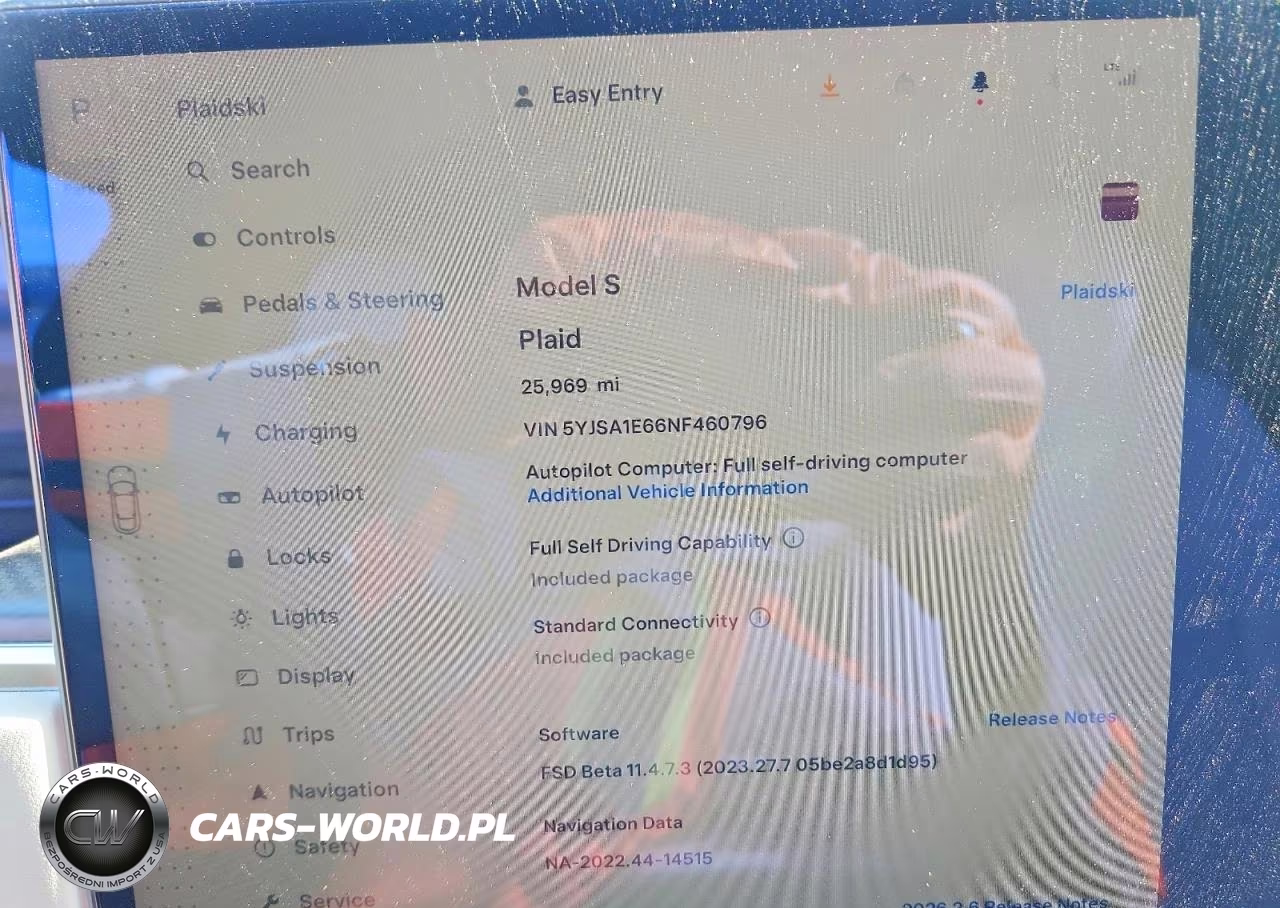 2022 Tesla Model S VIN:5YJSA1E66NF460796 - 9