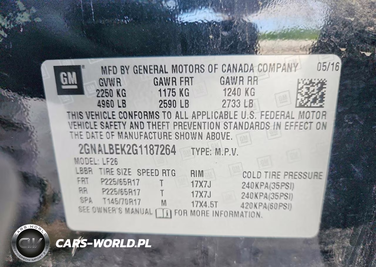 2016 Chevrolet Equinox Ls VIN:2GNALBEK2G1187264 - 14