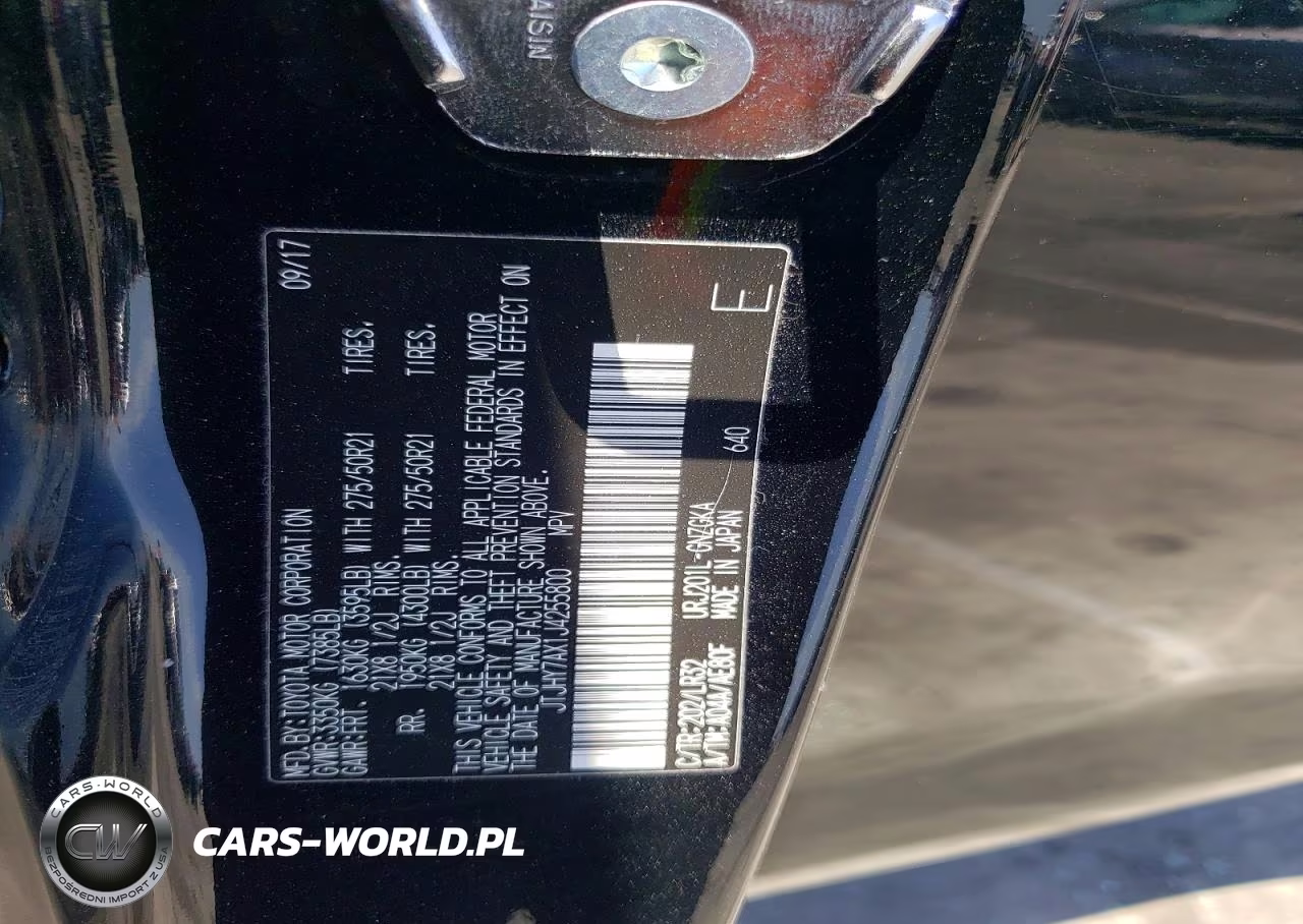 2018 Lexus Lx 570 VIN:JTJHY7AX1J4255800 - 13