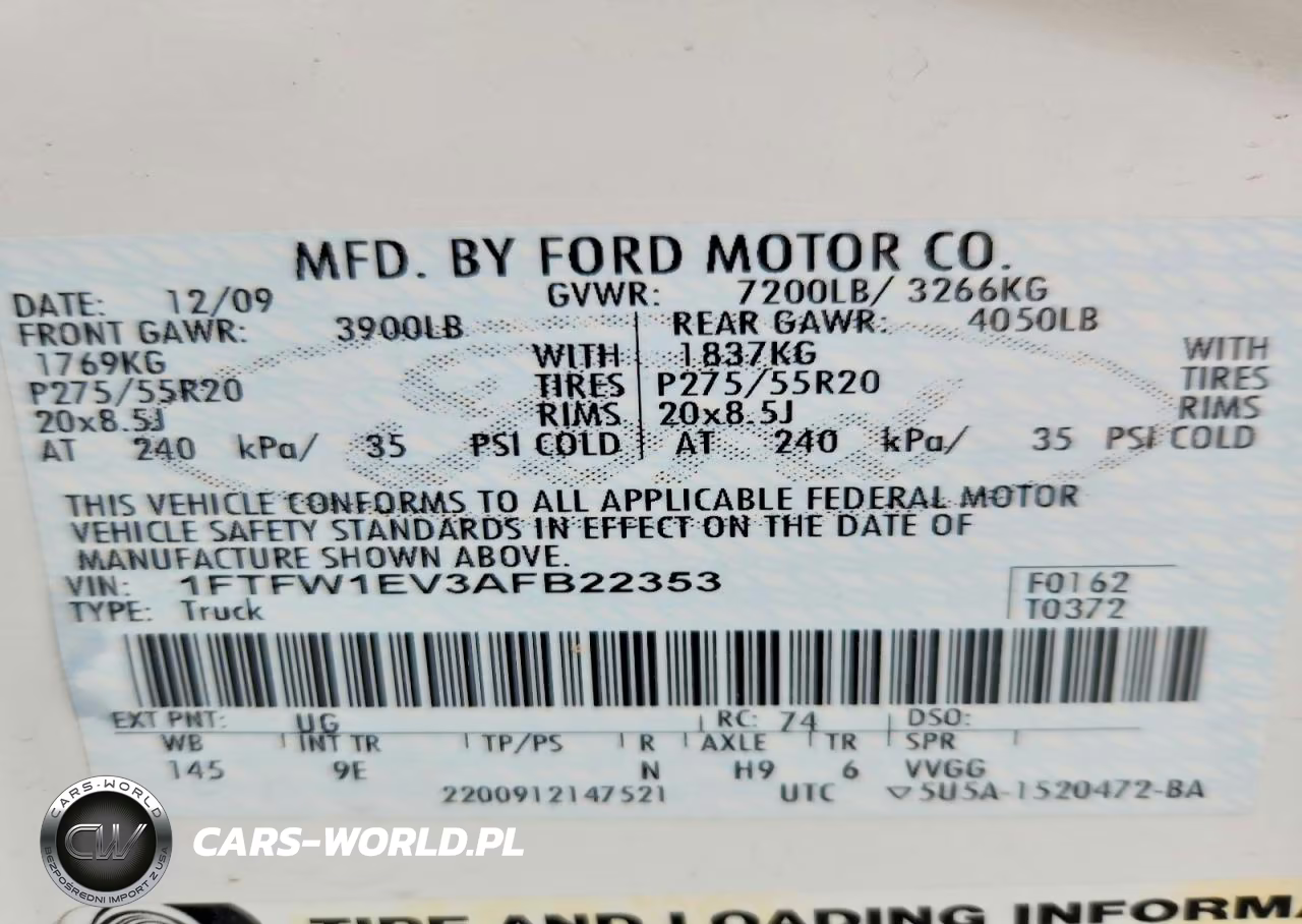 2010 Ford F150 Supercrew VIN:1FTFW1EV3AFB22353 - 13