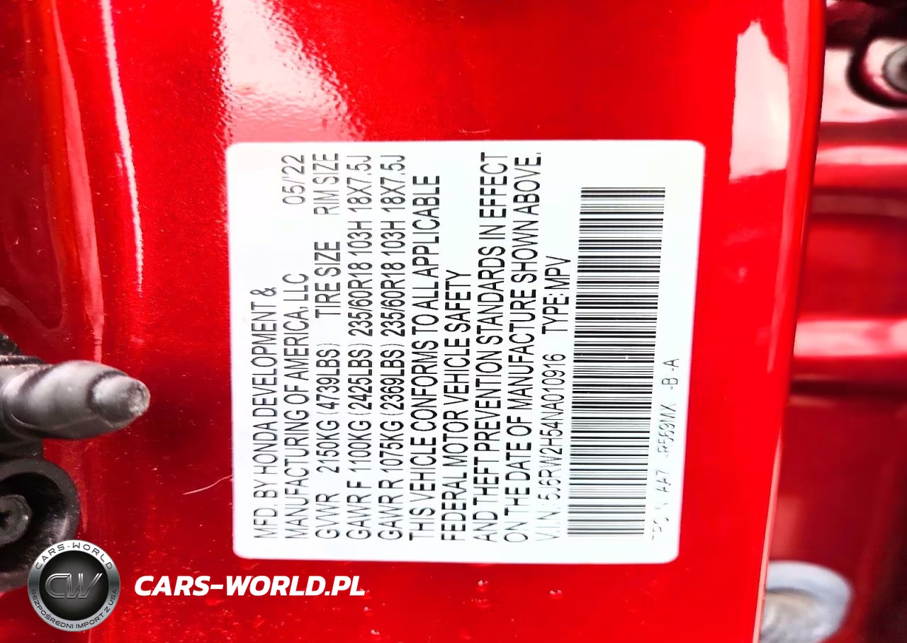 2022 Honda Cr-V Ex VIN:5J6RW2H54NA010916 - 13