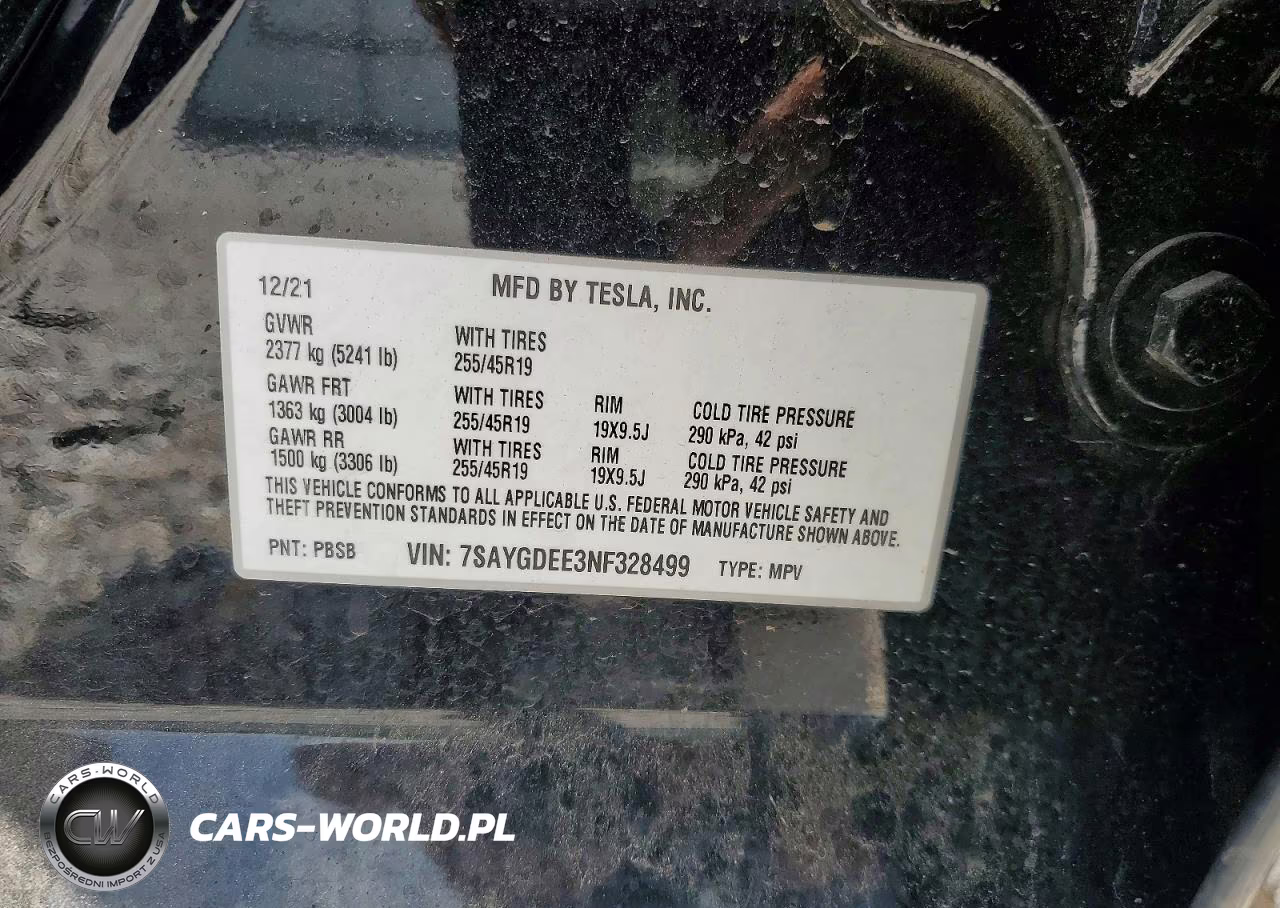 2022 Tesla Model Y VIN:7SAYGDEE3NF328499 - 12