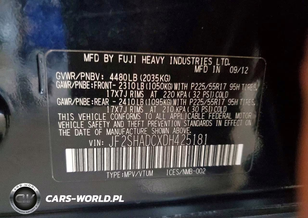 2013 Subaru Forester 2.5X Premium VIN:JF2SHADCXDH425181 - 12