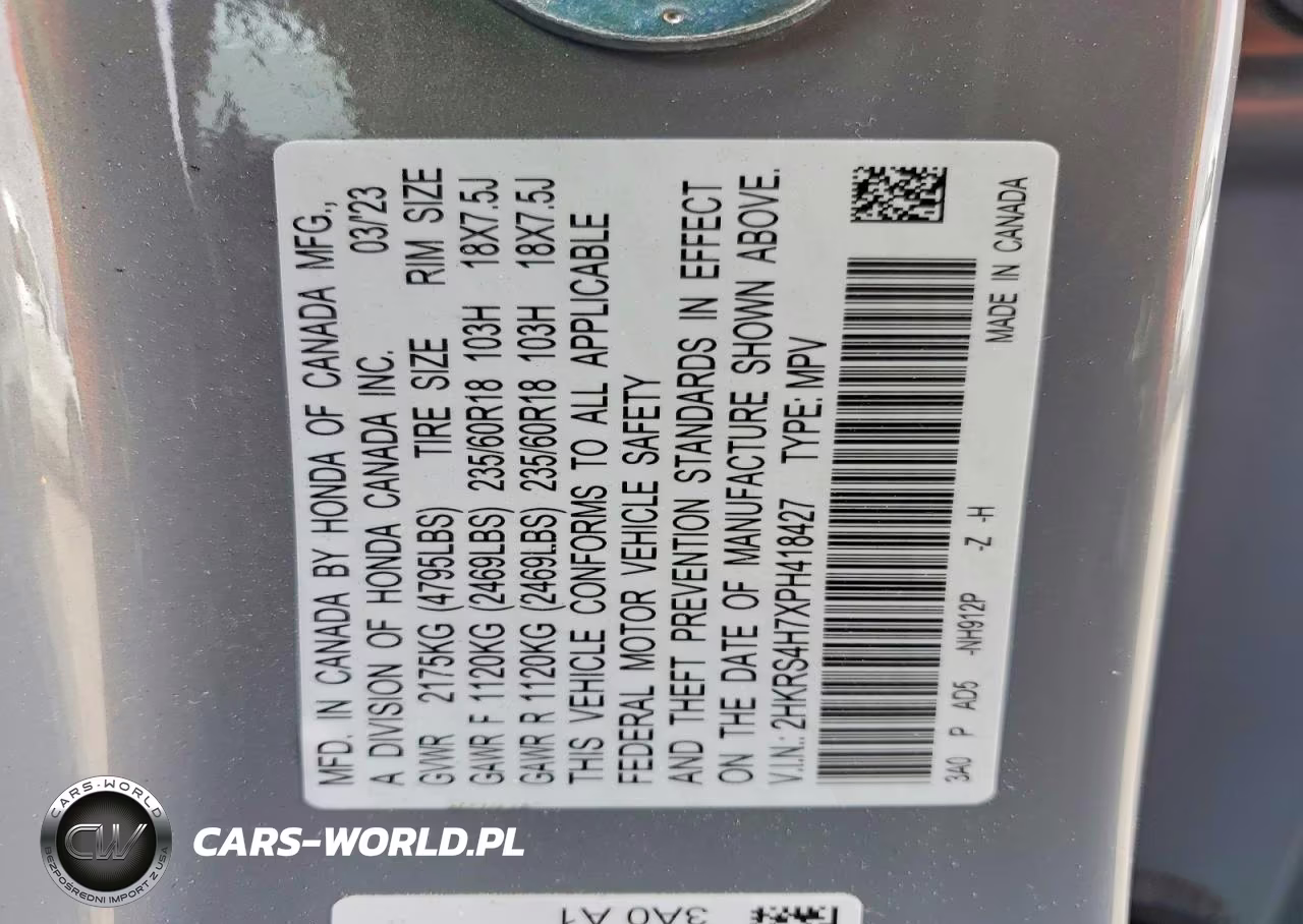 2023 Honda Cr-V Exl VIN:2HKRS4H7XPH418427 - 12