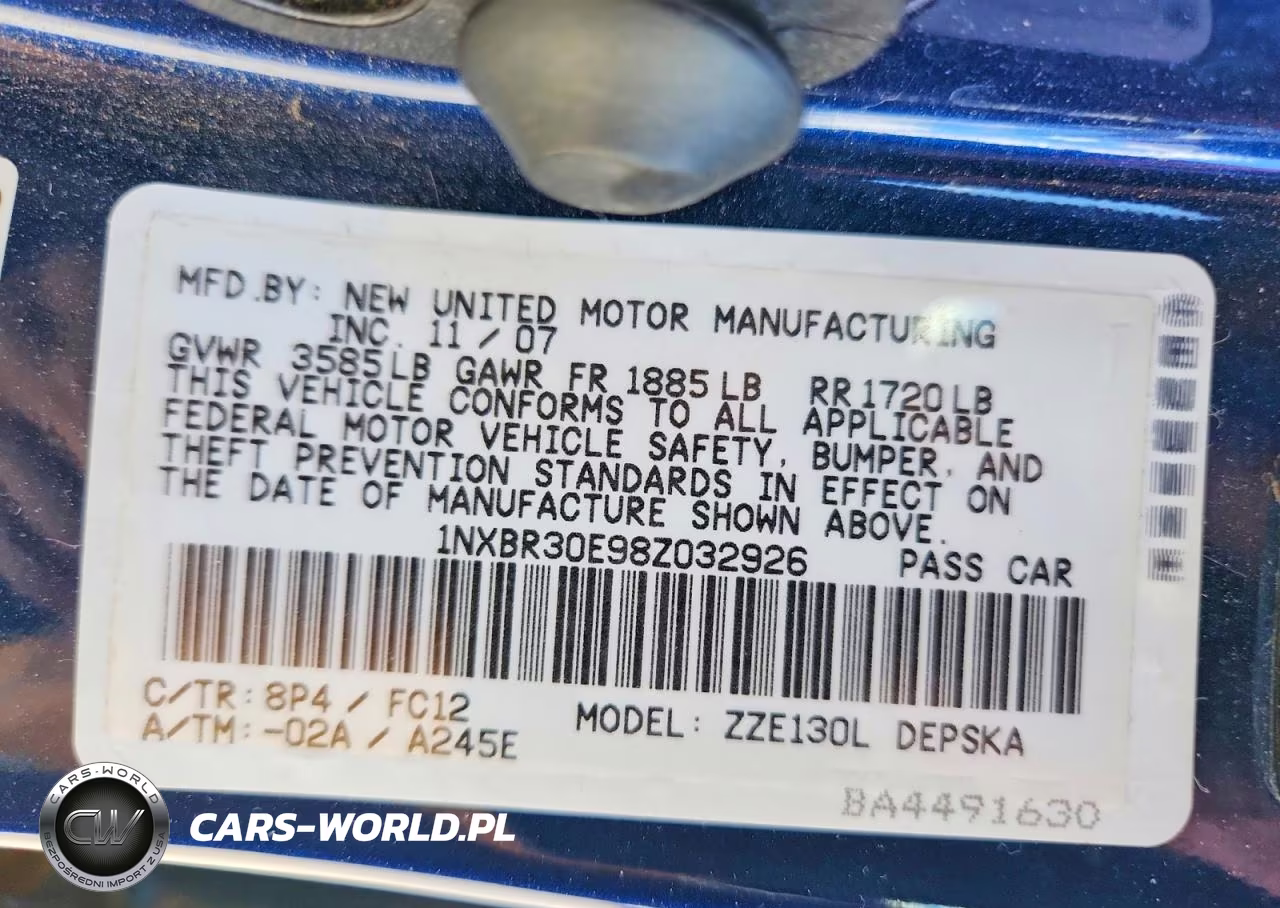 2008 Toyota Corolla S VIN:1NXBR30E98Z032926 - 13
