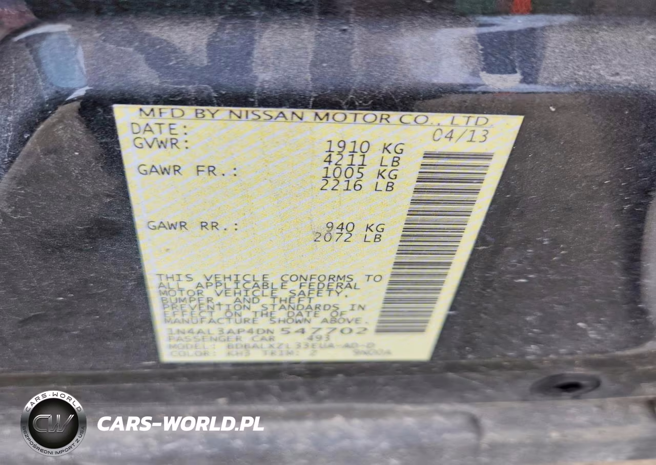 2013 Nissan Altima 2.5 VIN:1N4AL3AP4DN547702 - 13