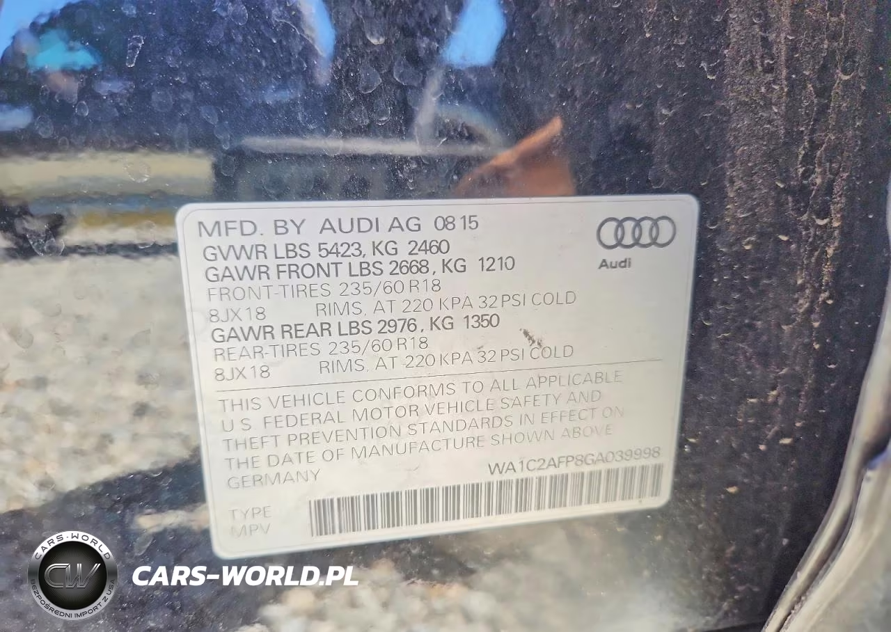 2016 Audi Q5 Premium VIN:WA1C2AFP8GA039998 - 13