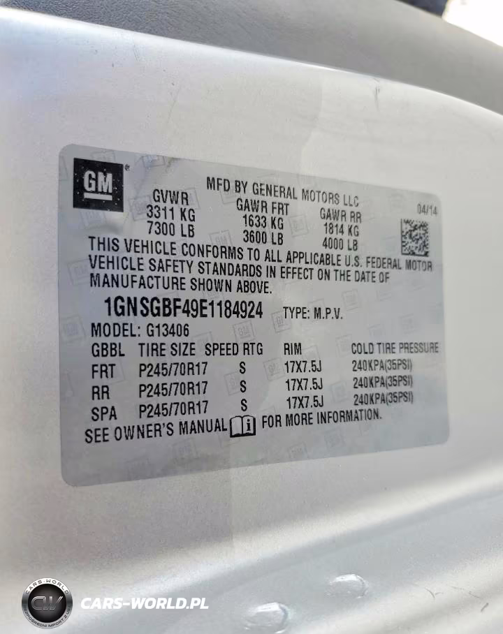 2014 Chevrolet Express G1500 Ls VIN:1GNSGBF49E1184924 - 13