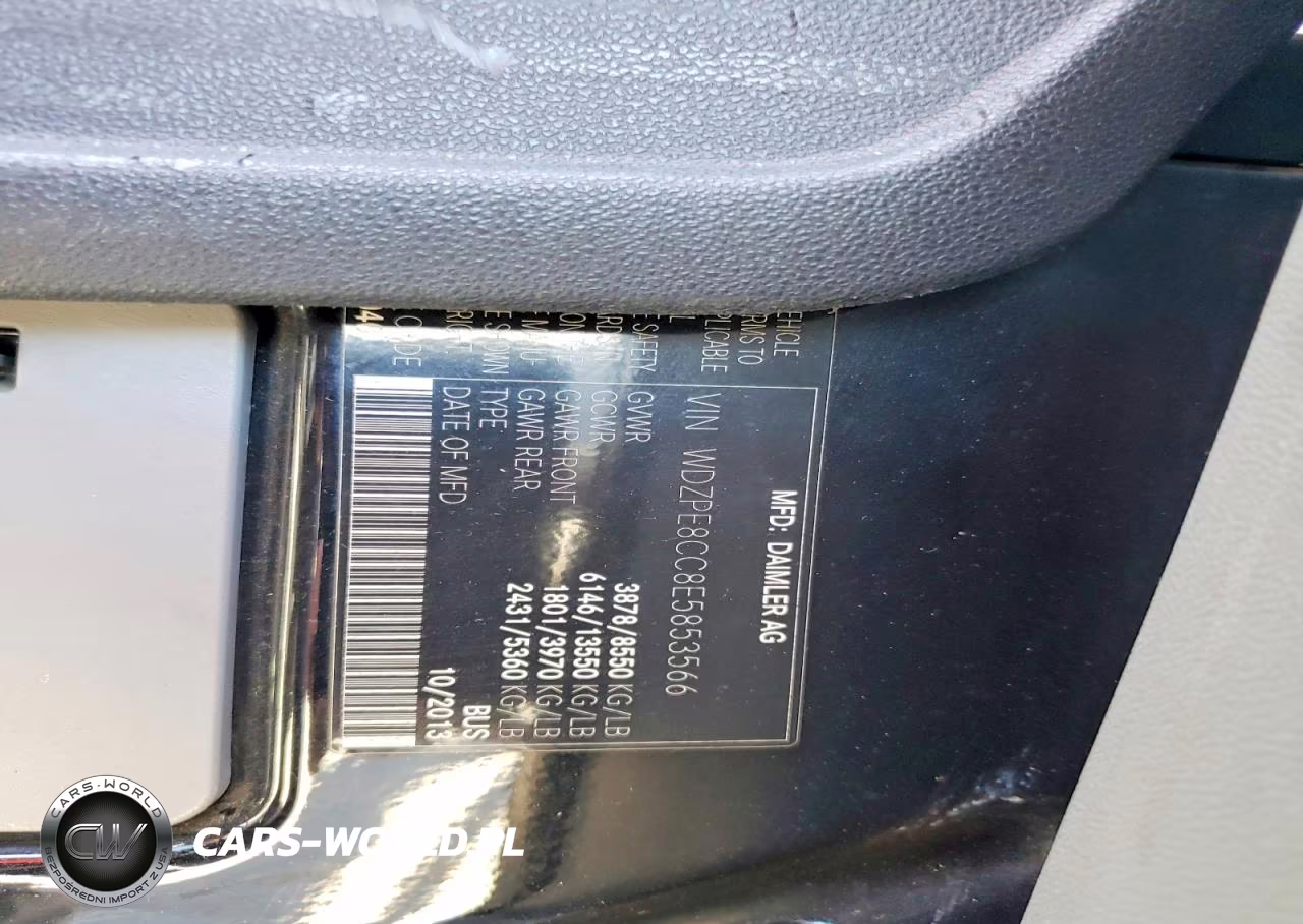 2014 Mercedes Benz Sprinter 2500 VIN:WDZPE8CC8E5853566 - 13