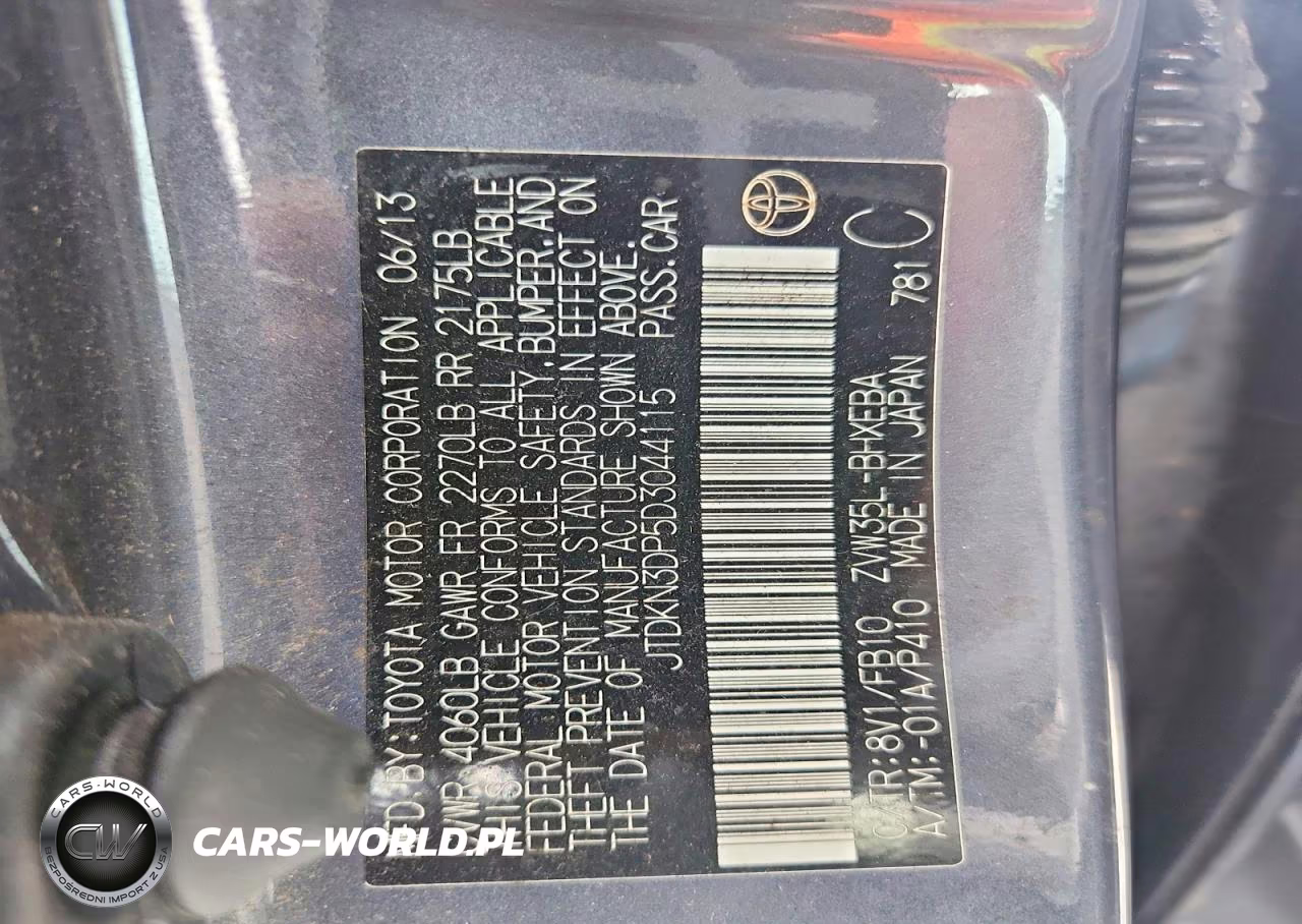 2013 Toyota Prius Plug-In Hybrid Base VIN:JTDKN3DP5D3044115 - 12