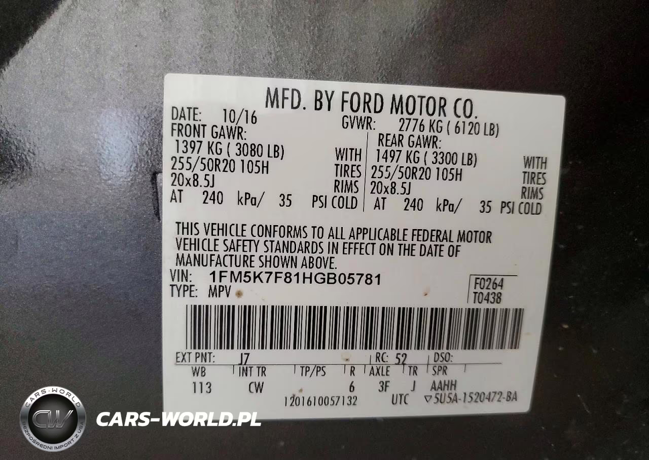 2017 Ford Explorer Limited VIN:1FM5K7F81HGB05781 - 13