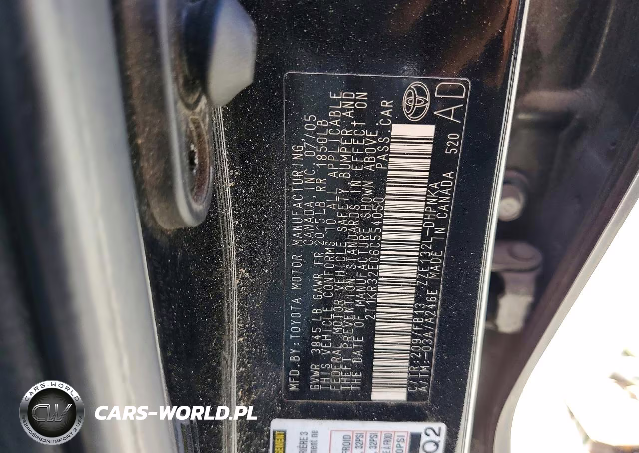 2006 Toyota Corolla Matrix Xr VIN:2T1KR32E06C554050 - 12