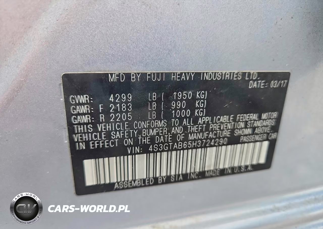 2017 Subaru Impreza Premium VIN:4S3GTAB65H3724290 - 13