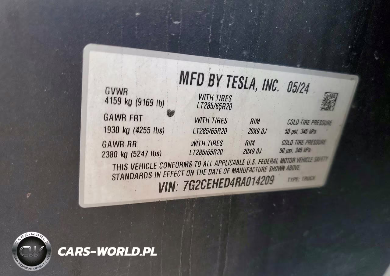 2024 Tesla Cybertruck VIN:7G2CEHED4RA014209 - 13