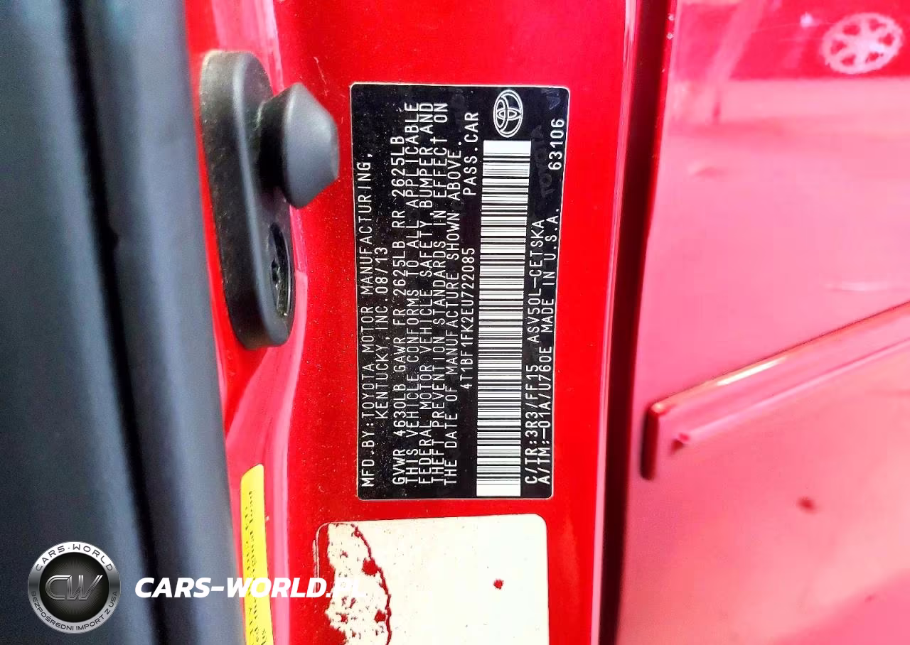 2014 Toyota Camry Se VIN:4T1BF1FK2EU722085 - 13