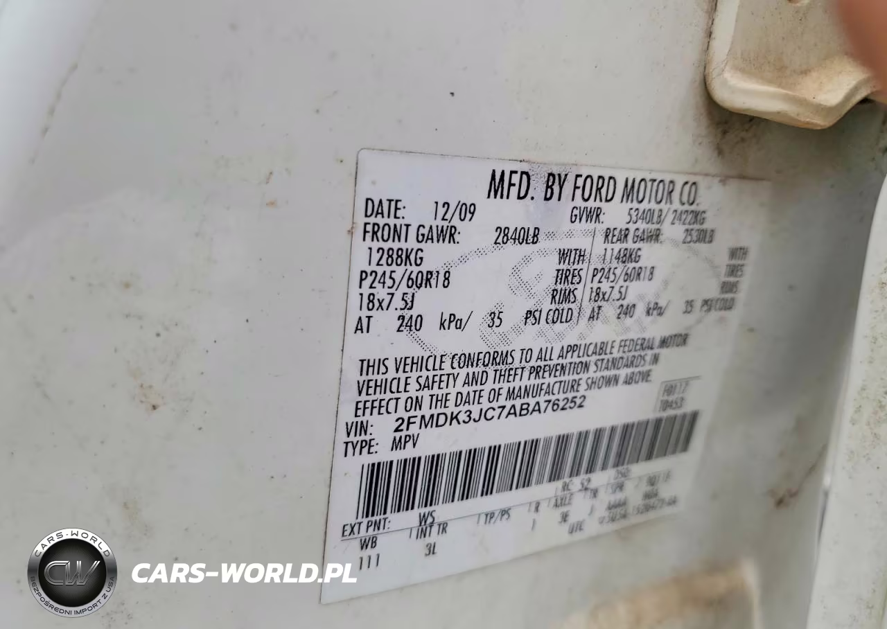 2010 Ford Edge Sel VIN:2FMDK3JC7ABA76252 - 13