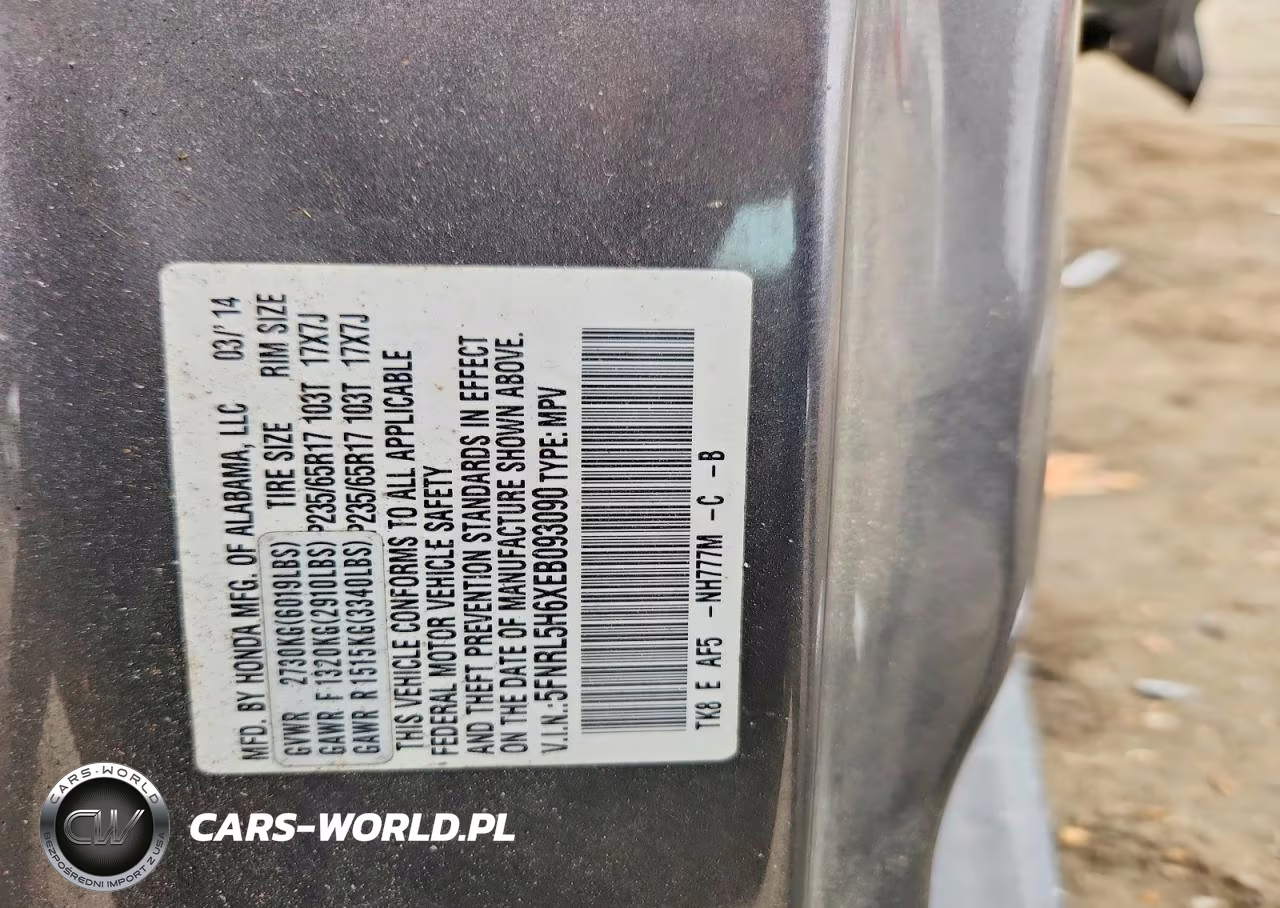 2014 Honda Odyssey Exl VIN:5FNRL5H6XEB093090 - 13