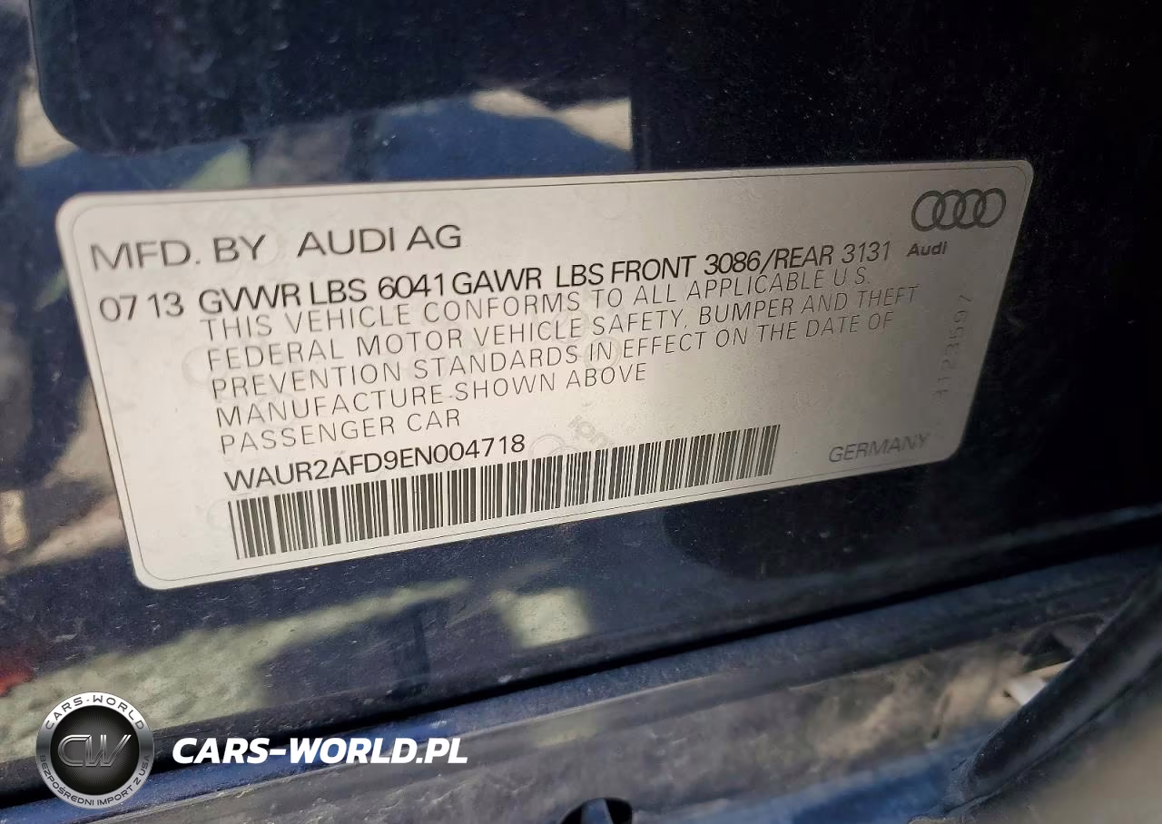 2014 Audi A8 L Quattro VIN:WAUR2AFD9EN004718 - 12