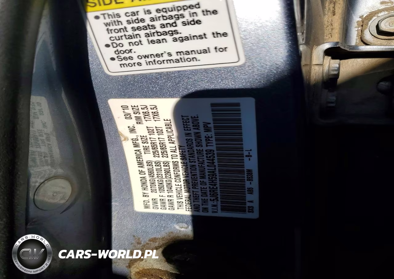 2010 Honda Cr-V Ex VIN:5J6RE4H59AL044539 - 12