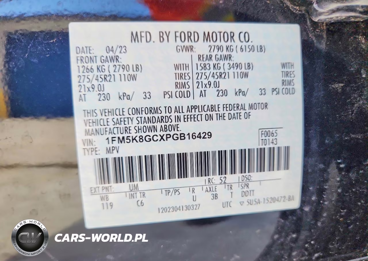 2023 Ford Explorer St VIN:1FM5K8GCXPGB16429 - 14