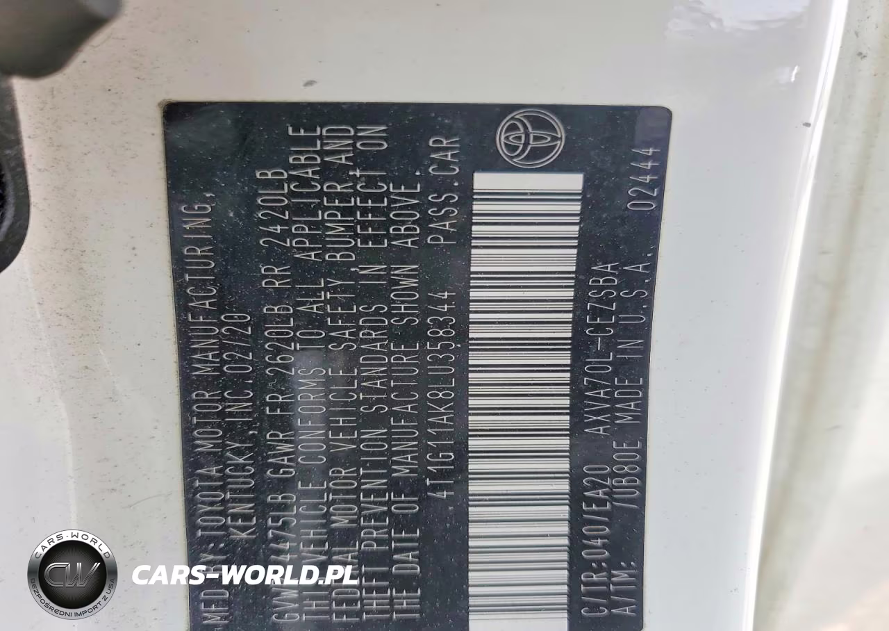 2020 Toyota Camry Se VIN:4T1G11AK8LU358344 - 12