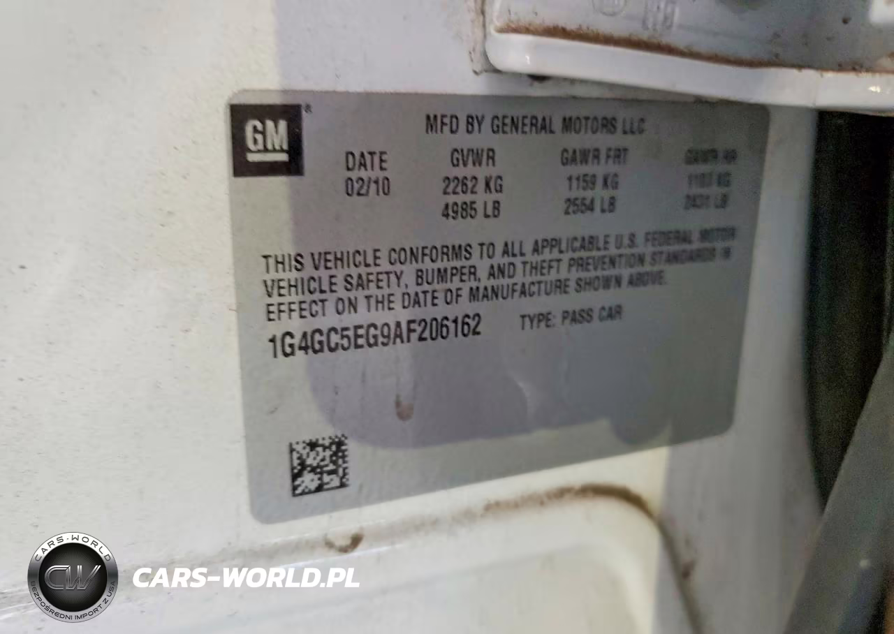 2010 Buick Lacrosse Cxl VIN:1G4GC5EG9AF206162 - 12