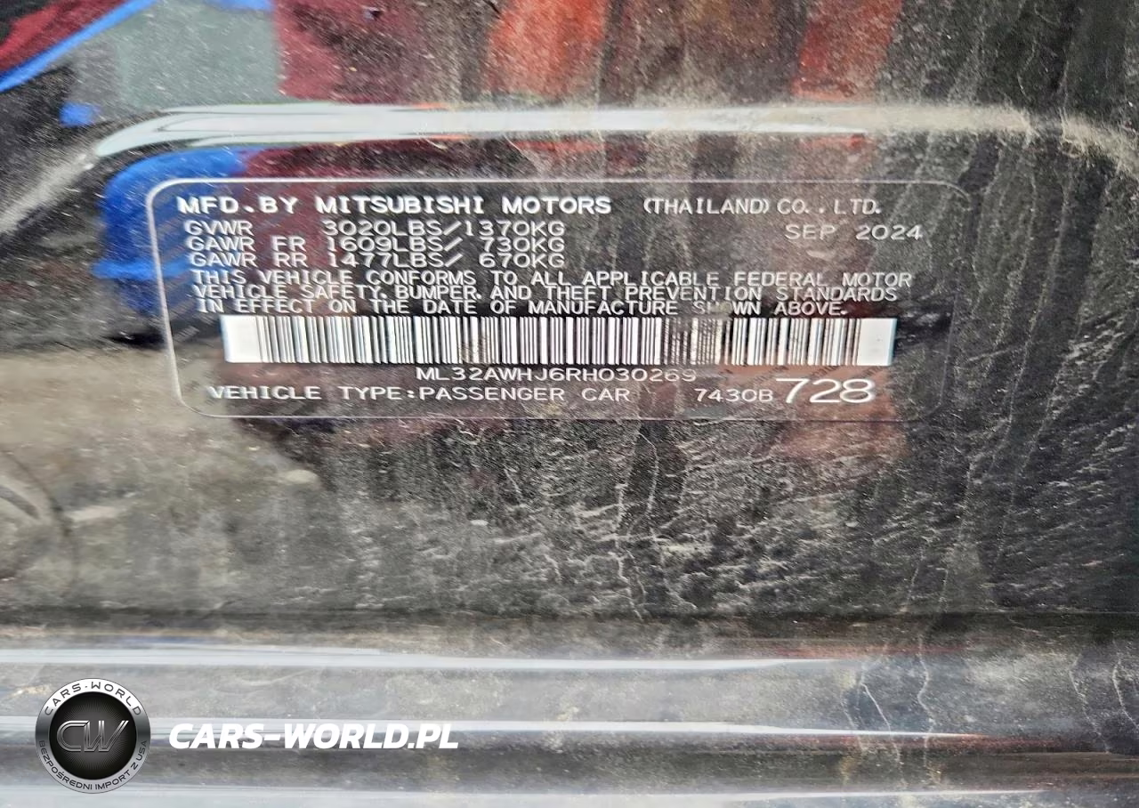 2024 Mitsubishi Mirage Se VIN:ML32AWHJ6RH030269 - 12