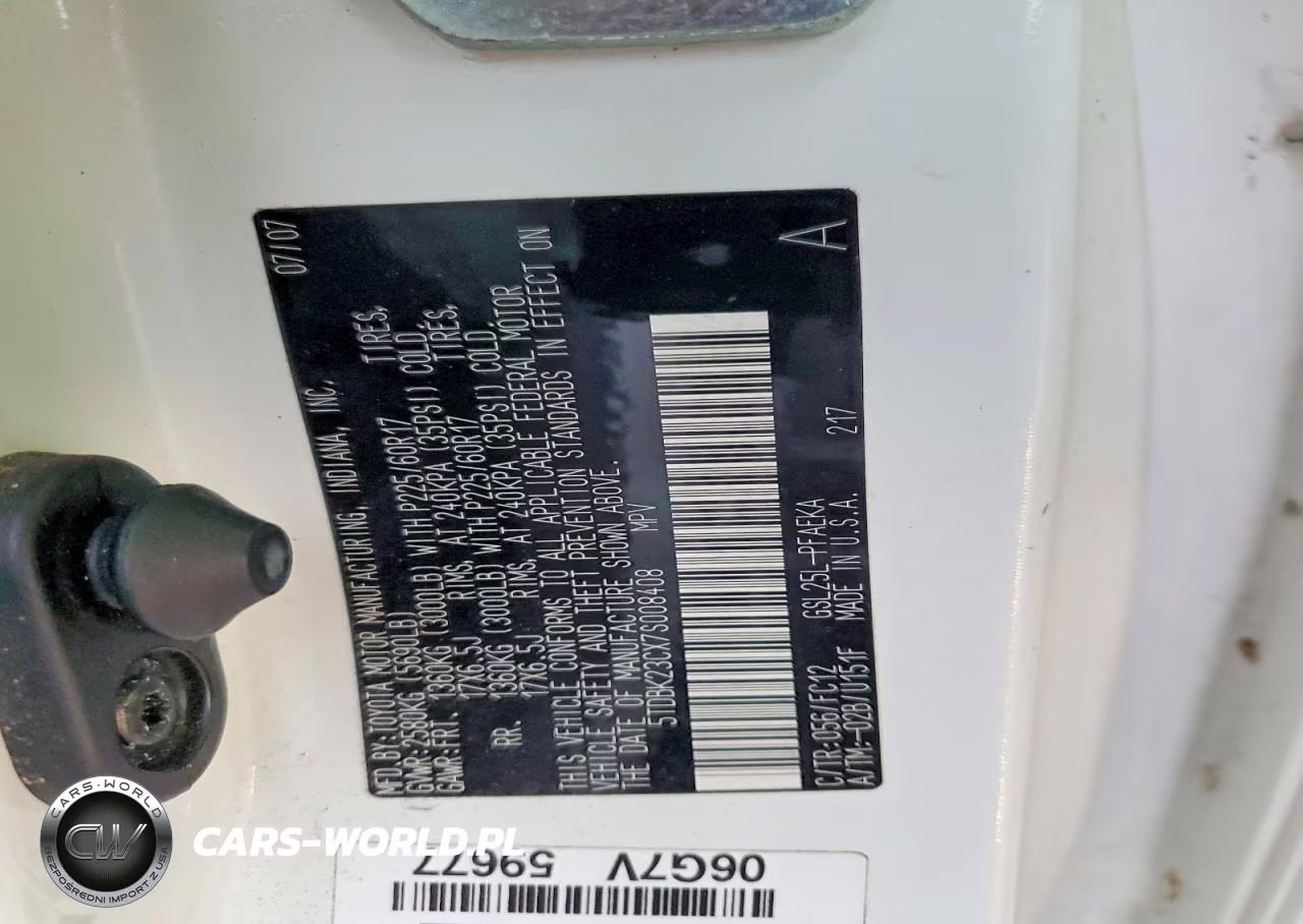 2007 Toyota Sienna Le VIN:5TDBK23CX7S008408 - 13