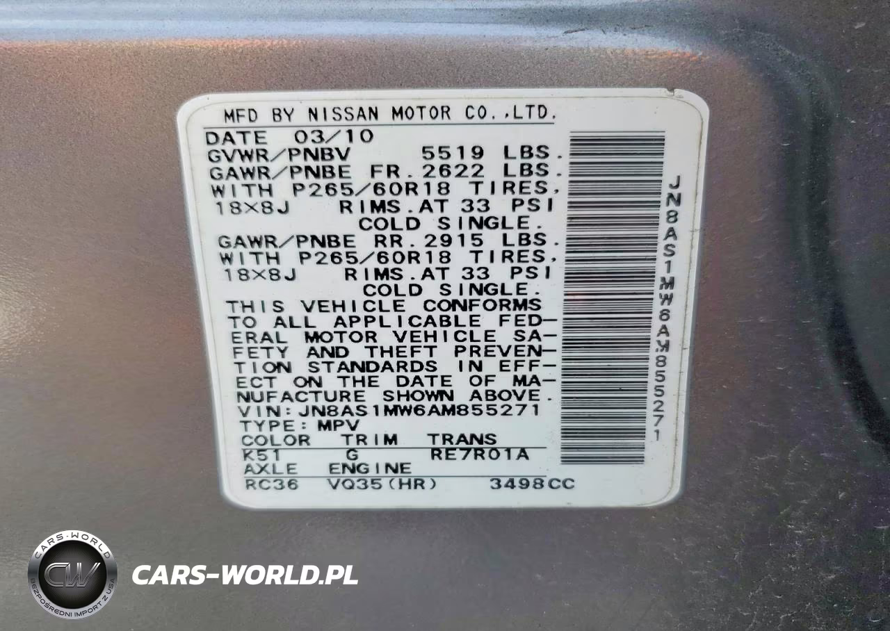2010 Infiniti Fx35 Base VIN:JN8AS1MW6AM855271 - 13