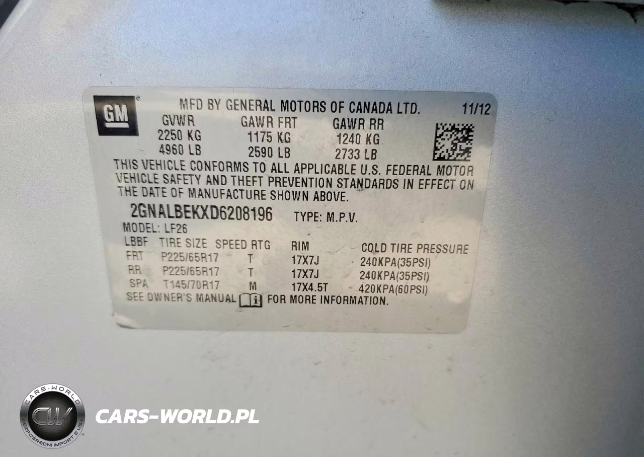 2013 Chevrolet Equinox Ls VIN:2GNALBEKXD6208196 - 13