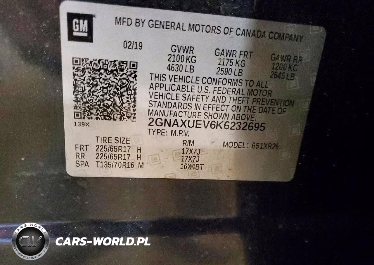 2019 Chevrolet Equinox Lt VIN:2GNAXUEV6K6232695 - 13