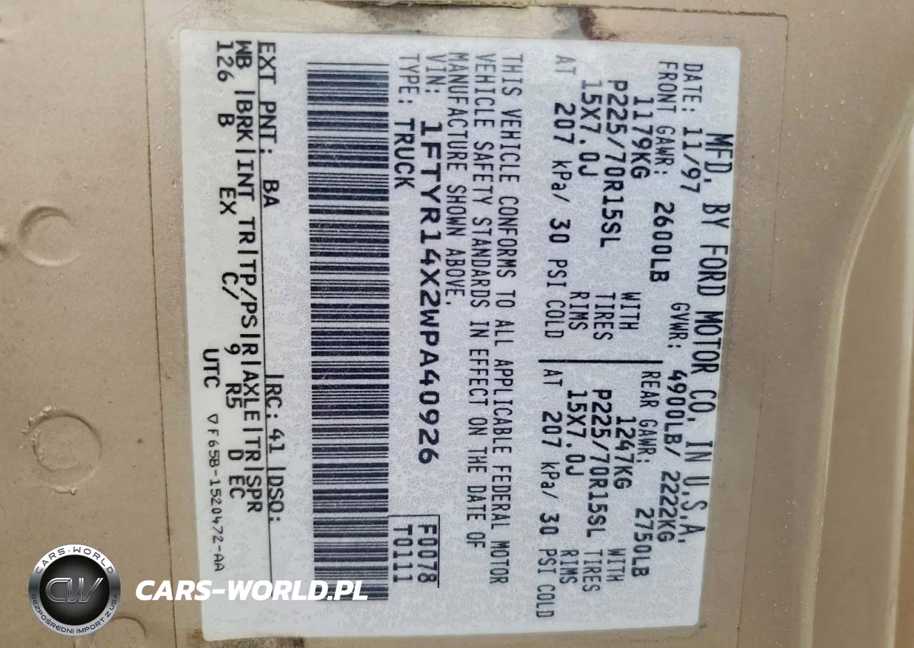 1998 Ford Ranger Super Cab VIN:1FTYR14X2WPA40926 - 11