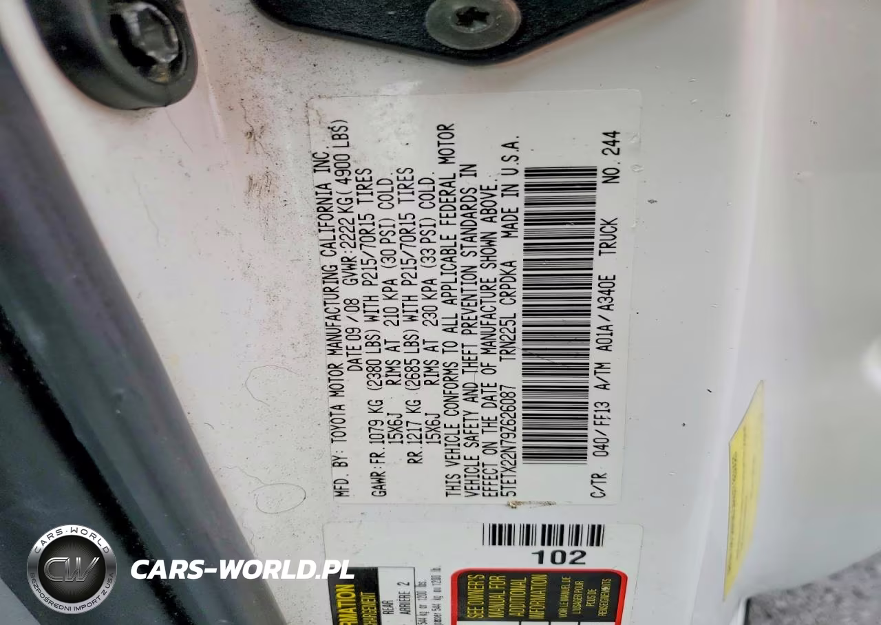 2009 Toyota Tacoma Access Cab VIN:5TETX22N79Z626087 - 12
