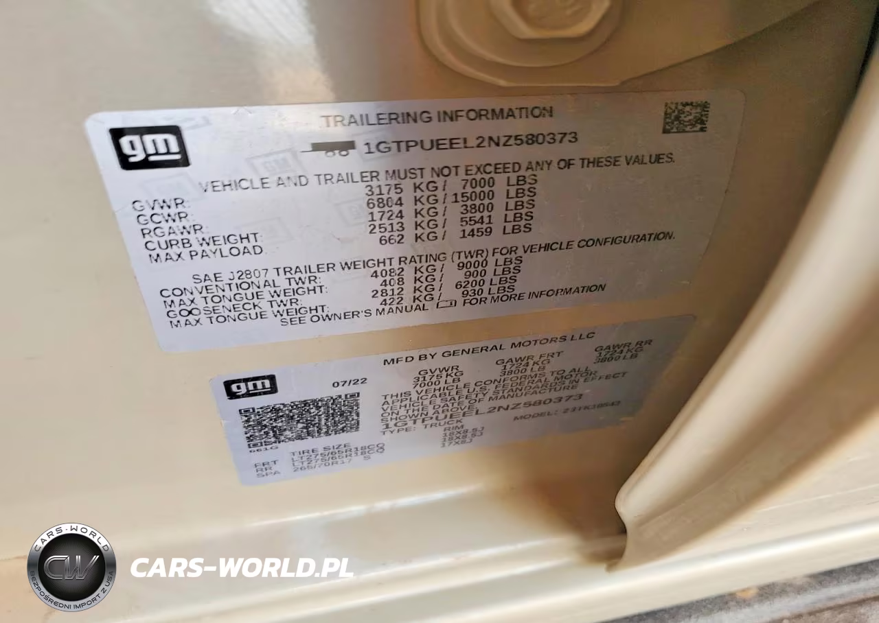 2022 GMC Sierra K1500 At4 VIN:1GTPUEEL2NZ580373 - 12