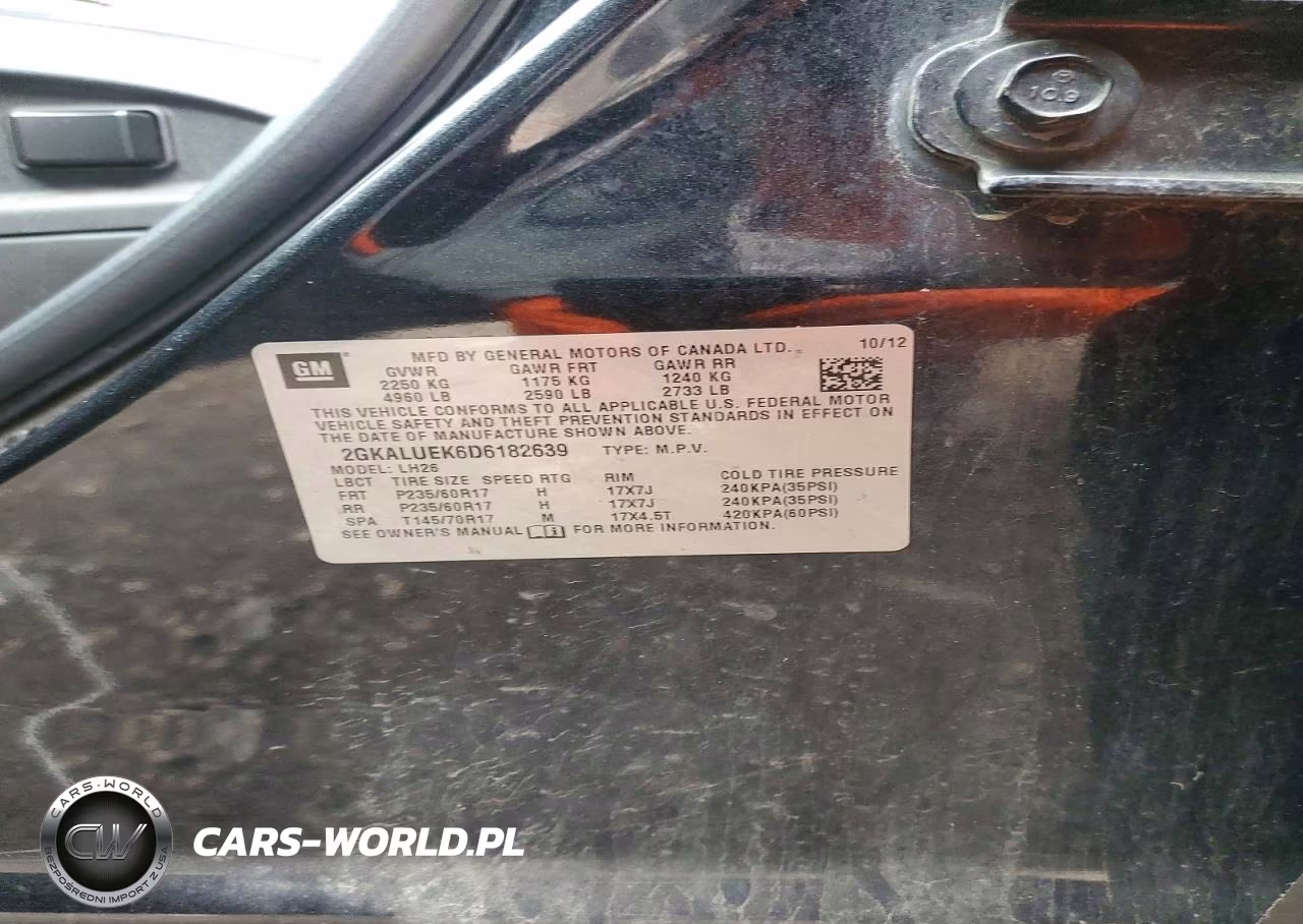 2013 GMC Terrain VIN:2GKALUEK6D6182639 - 13