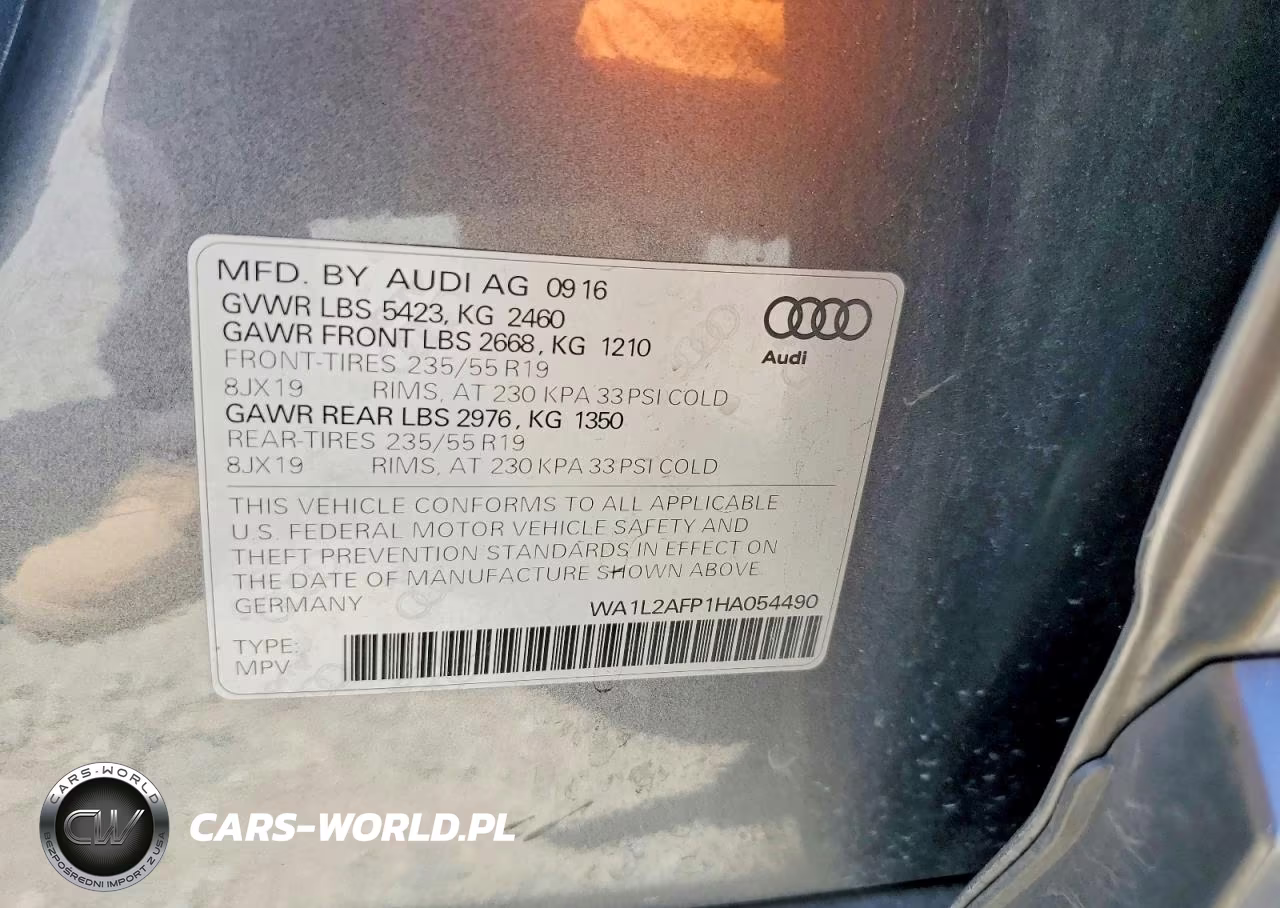 2017 Audi Q5 Premium Plus VIN:WA1L2AFP1HA054490 - 13