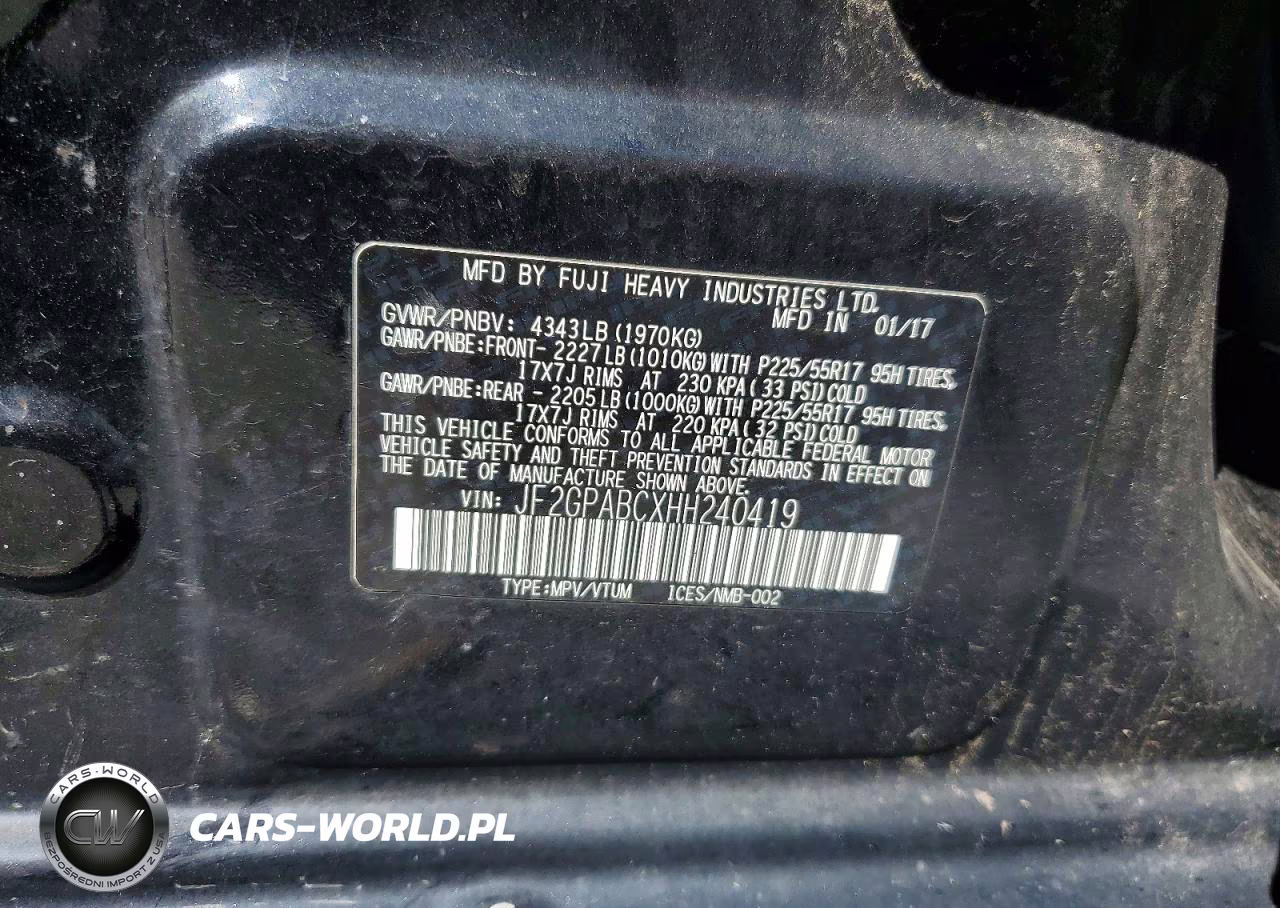 2017 Subaru Crosstrek Premium VIN:JF2GPABCXHH240419 - 12