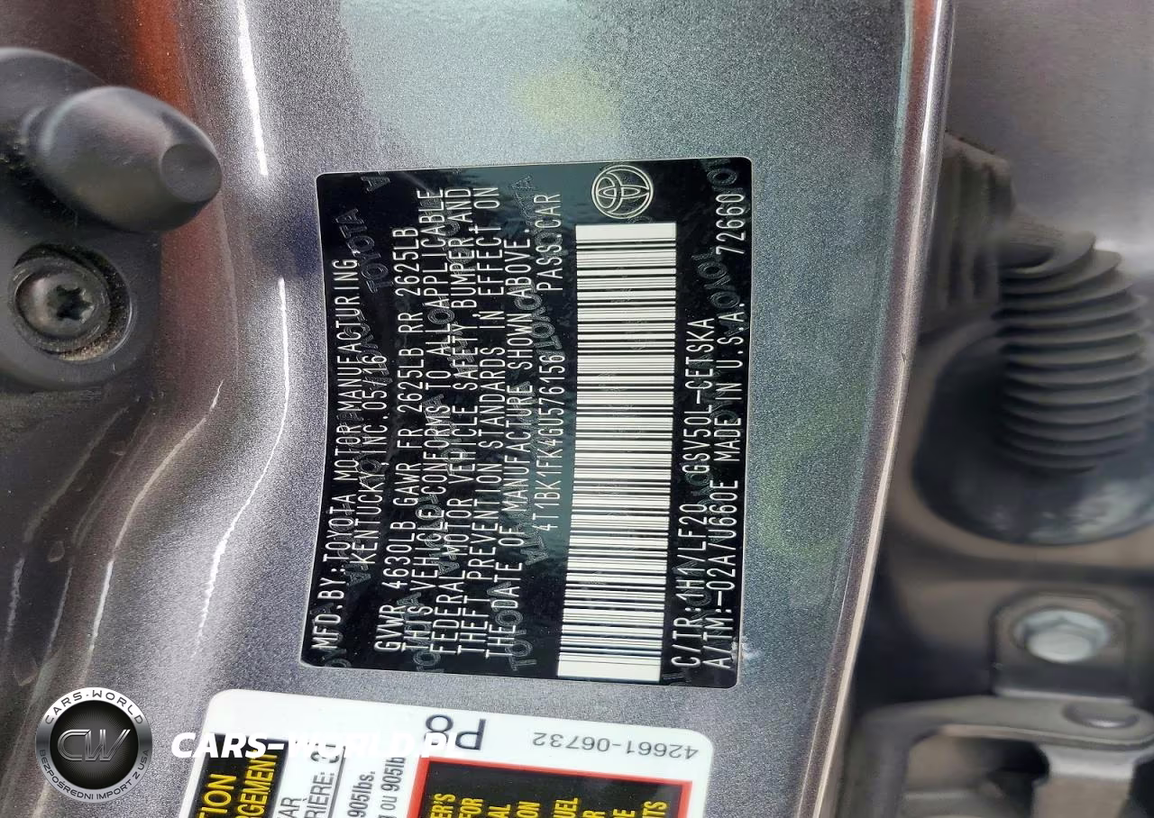 2016 Toyota Camry Xse V6 VIN:4T1BK1FK4GU576156 - 12