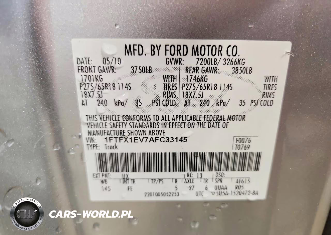 2010 Ford F150 Super Cab VIN:1FTFX1EV7AFC33145 - 12