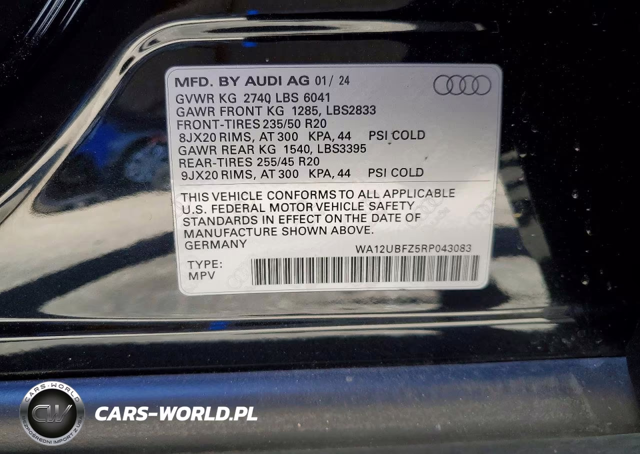2024 Audi Q4 E-Tron Sportback Premium VIN:WA12UBFZ5RP043083 - 13