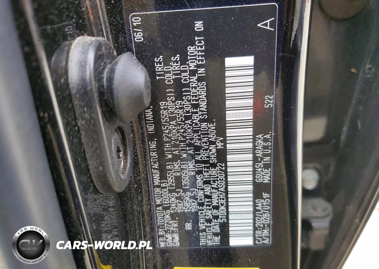 2010 Toyota Highlander Limited VIN:5TDDK3EH7AS030722 - 13